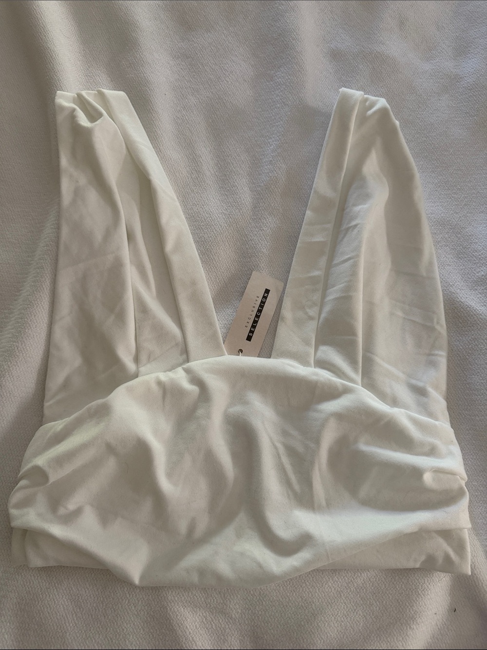 Boho White cropped top